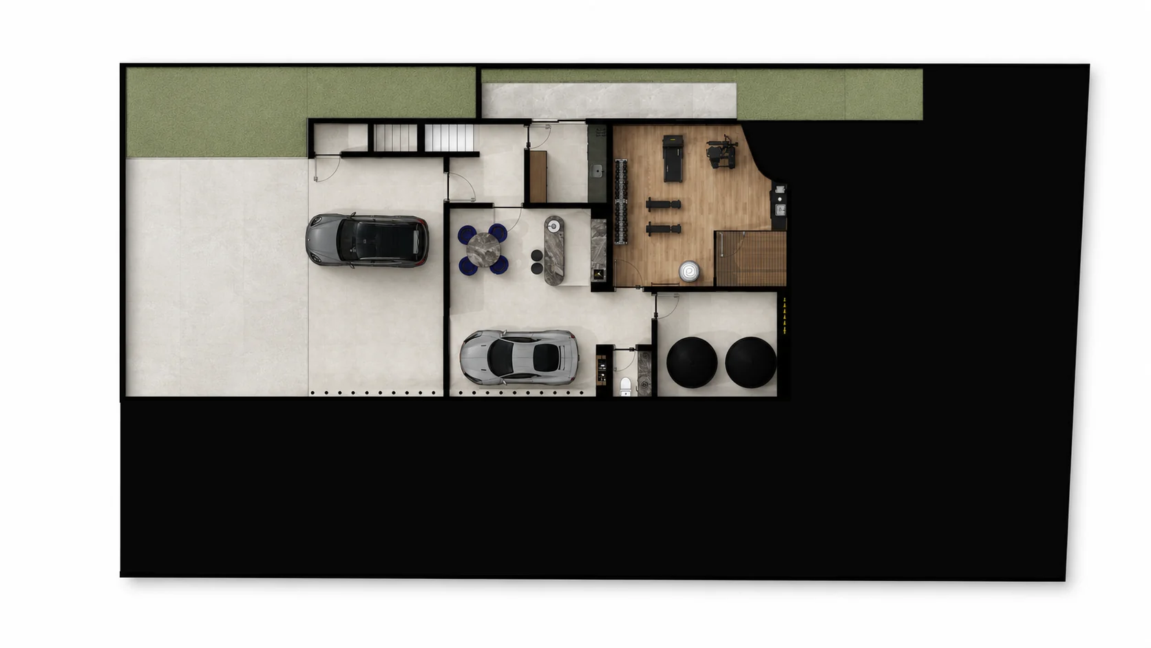Pavimento inferior da Casa Albora